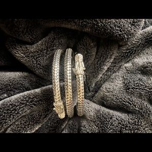 Handcrafted Sterling Silver Balinese Dragon Bangle Bracelet